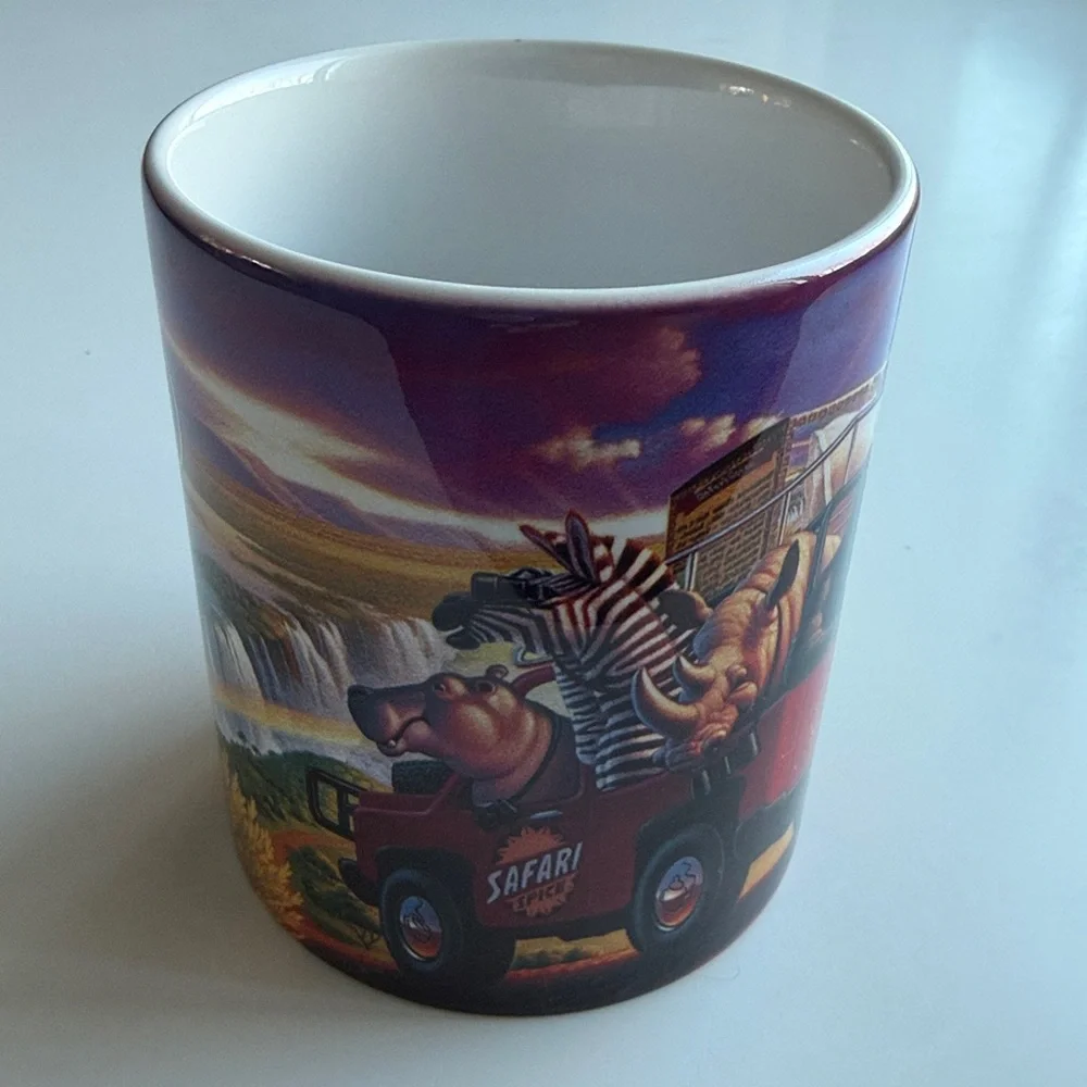 Discontinued RARE  2- Celestial Seasonings Safari Spice Tea Mugs